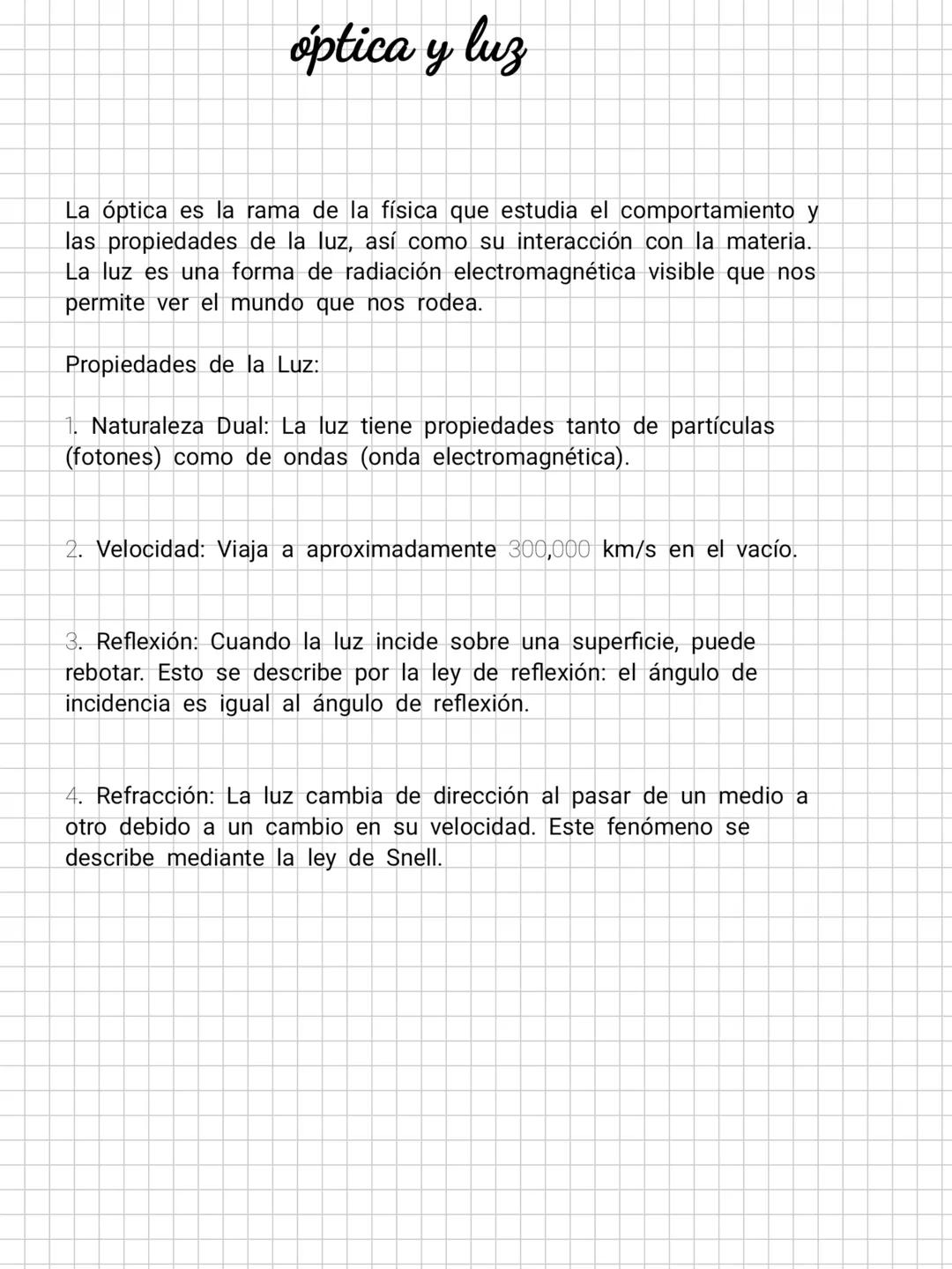 # óptica y luz
La óptica es la rama de la física que estudia el comportamiento y
las propiedades de la luz, así como su interacción con la