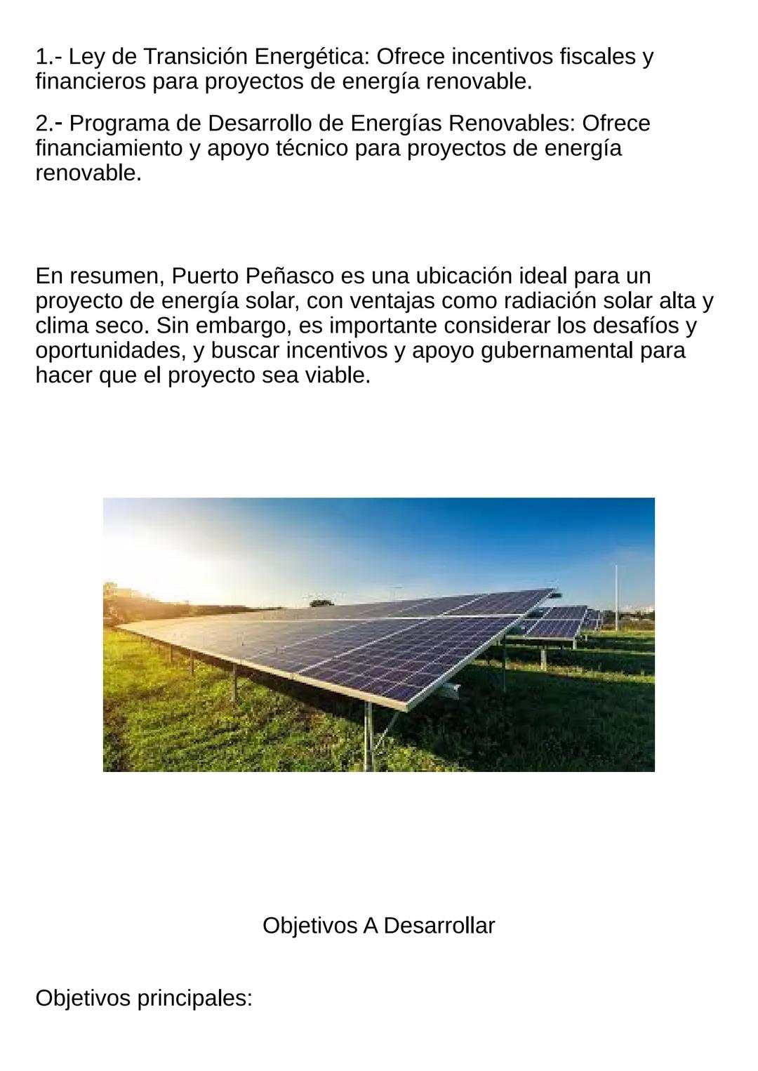 Proyecto: Plan Para Implementar Fuentes De Energía
Sostenibles
Título: Energía Solar
Fecha:27de octubre de 2024
Introducción
El proyecto de