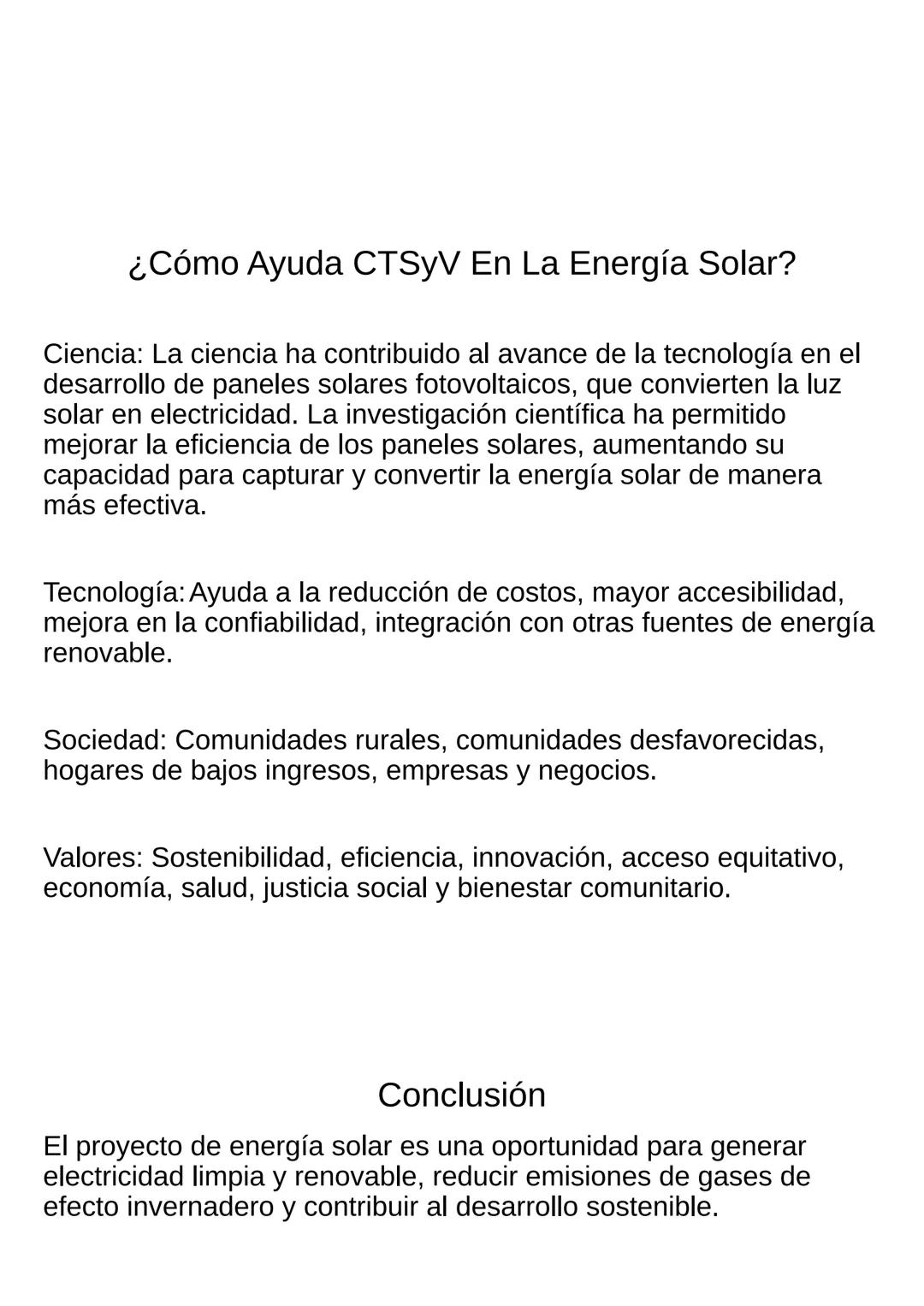 Proyecto: Plan Para Implementar Fuentes De Energía
Sostenibles
Título: Energía Solar
Fecha:27de octubre de 2024
Introducción
El proyecto de