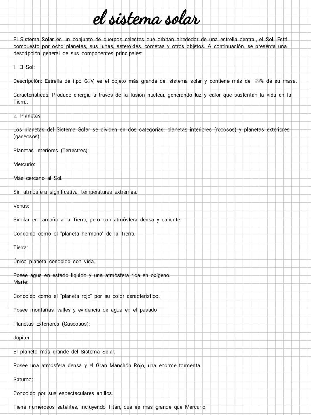 # el sistema solar
El Sistema Solar es un conjunto de cuerpos celestes que orbitan alrededor de una estrella central, el Sol. Está
compuest