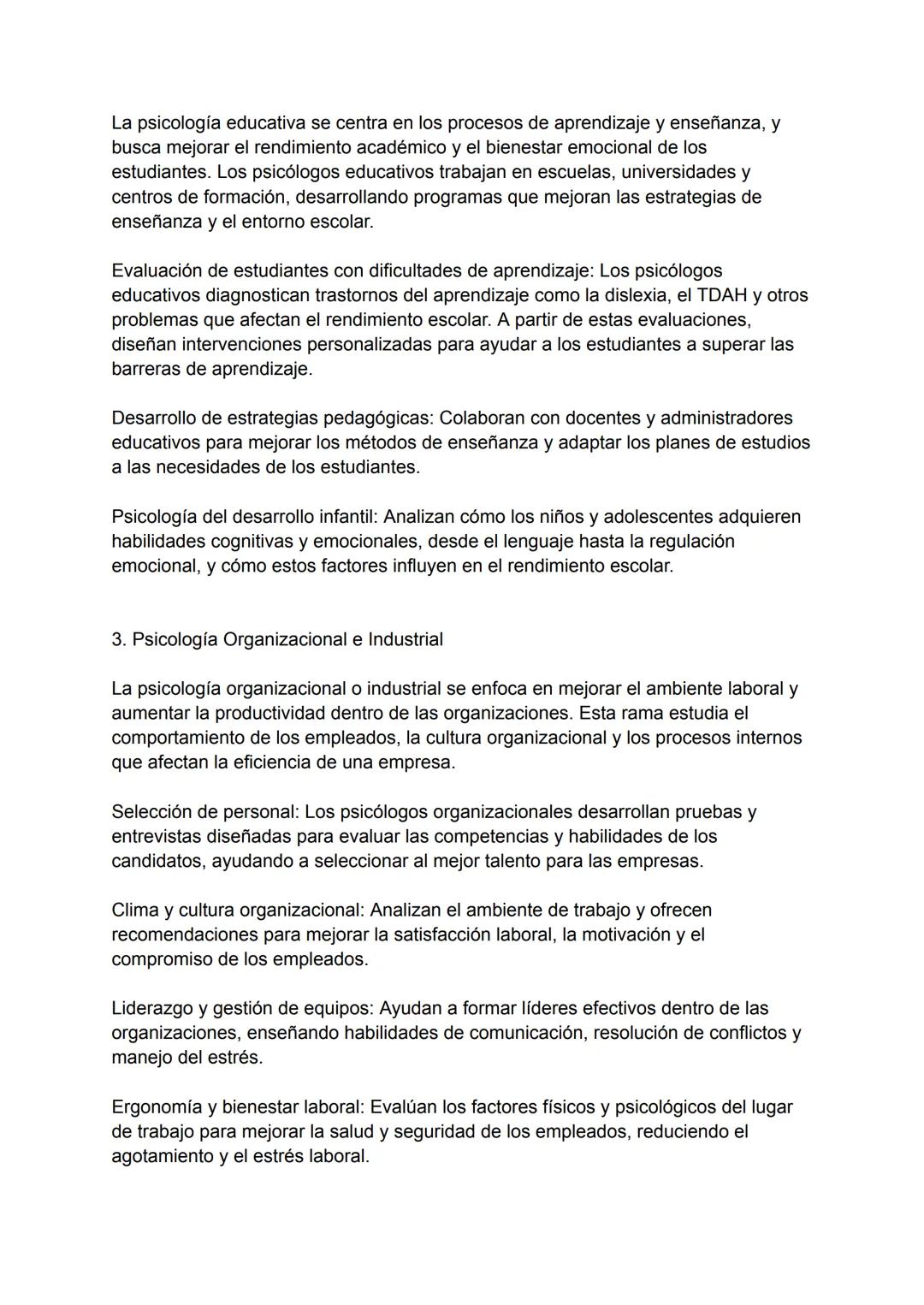 INVESTIGACION
Introducción
La psicología es la ciencia que estudia el comportamiento humano y los procesos
mentales, como la percepción, el