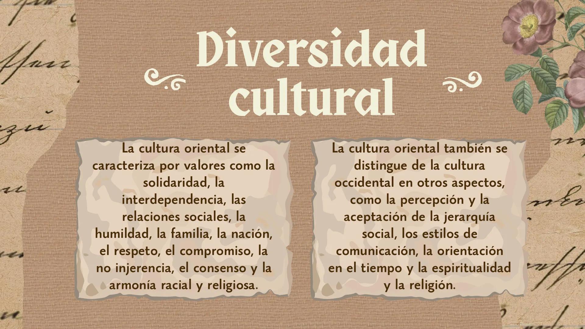## COSMOVISIÓN
# CULTURA
# ORIENTAL u
# ¿Qué es?
La cultura oriental, también conocida como
civilización oriental e históricamente como cu