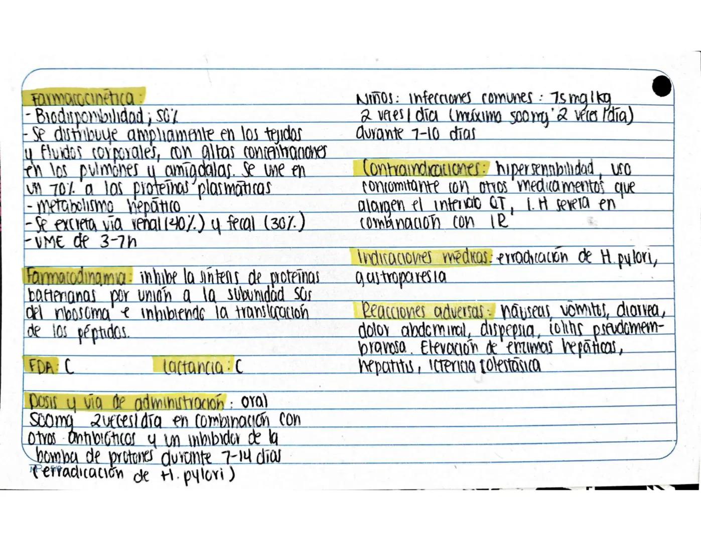 # 1.1.
Antibióticos
Aminopenicilinas
# AMPICILINA
Mª 5/8 Farmarocinetica:
-Absorción, muiasa gastrointestinal
- se distribuye ampliament