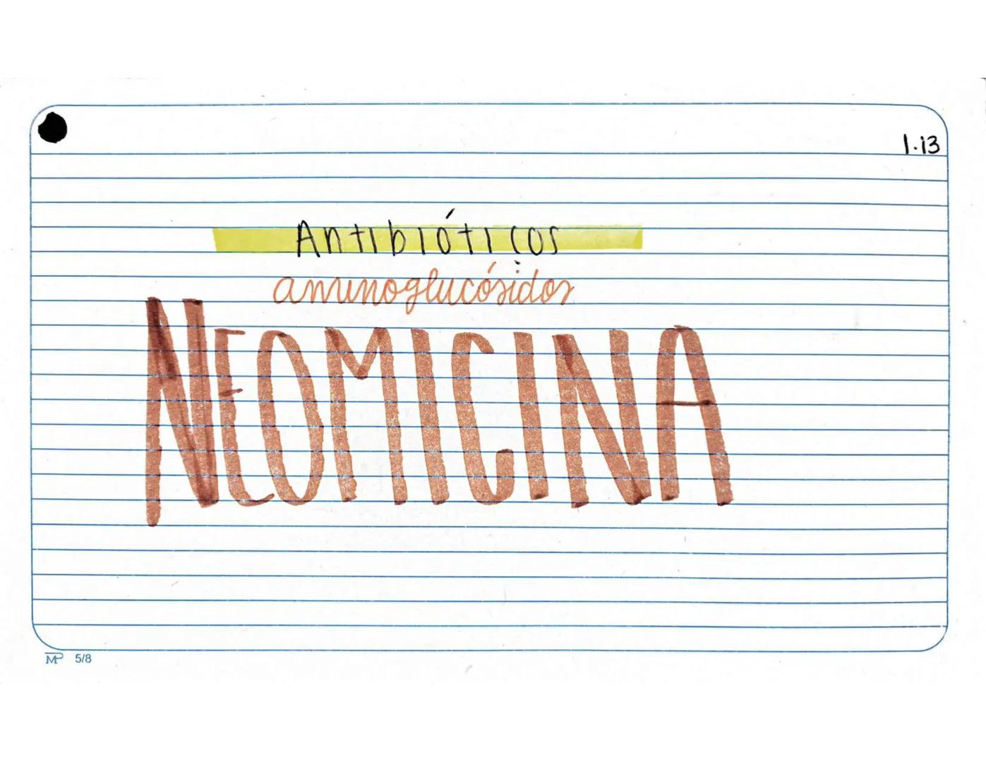 # 1.1.
Antibióticos
Aminopenicilinas
# AMPICILINA
Mª 5/8 Farmarocinetica:
-Absorción, muiasa gastrointestinal
- se distribuye ampliament