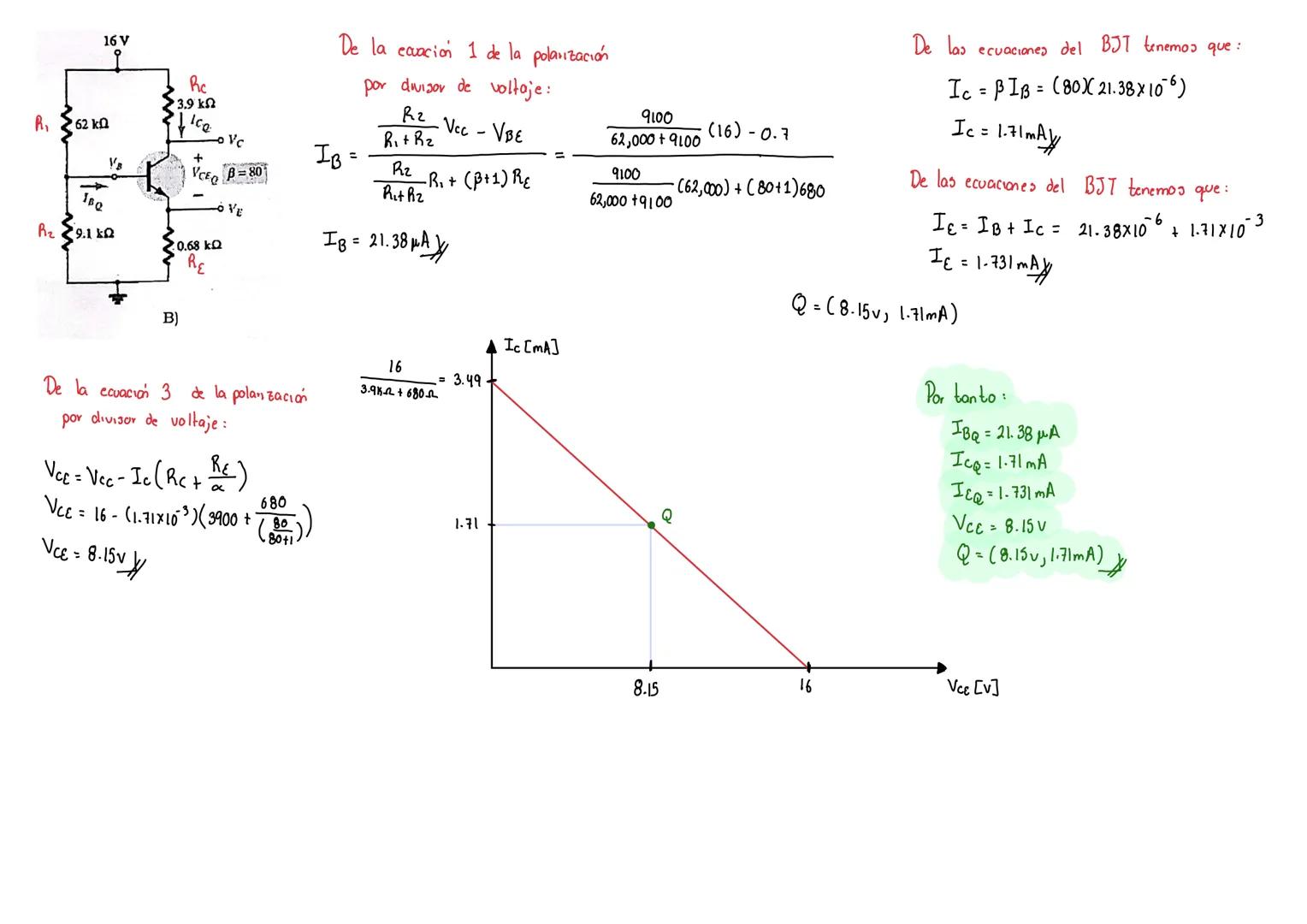 1. Determine el punto de operación Q en el diodo en los circuitos de la figura 1. Use modelo de
caida constante.
Cuando el diodo está en
5v-