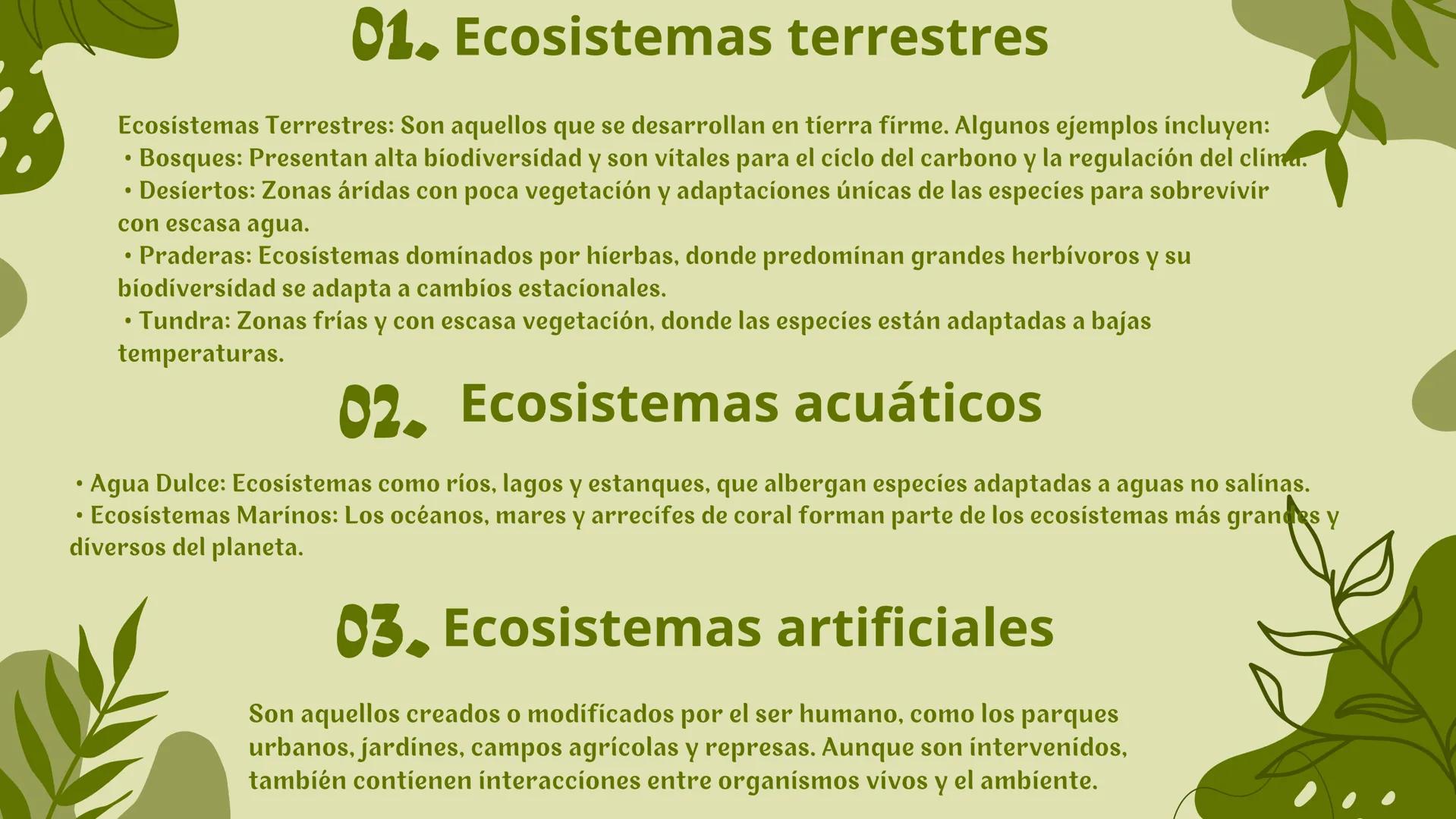 Ecosistema # Introducción
Un ecosistema es una comunidad de organismos vívos que
interactúan entre sí y con su entorno físico en un espacio