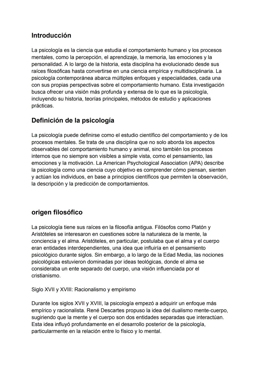 # Introducción
La psicología es la ciencia que estudia el comportamiento humano y los procesos
mentales, como la percepción, el aprendizaje