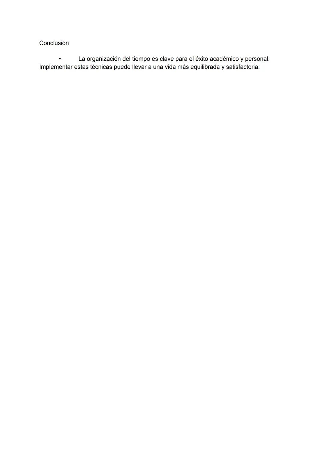 Organización del Tiempo
1. Importancia de la Organización del Tiempo
- Mejora la productividad.
- Reduce el estrés y la ansiedad.
- Permit