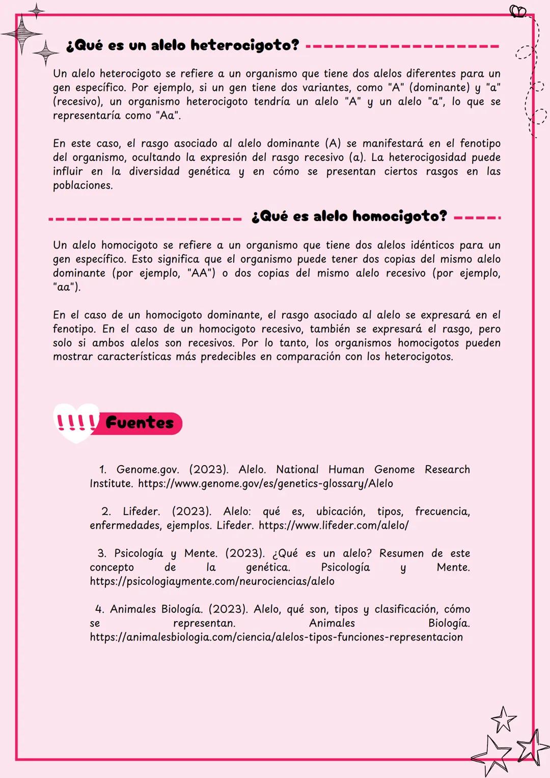 # ¿Qué son los alelos ?
Un alelo es una versión alternativa de un gen que ocupa un lugar específico en un cromosoma.
Los genes son las unid