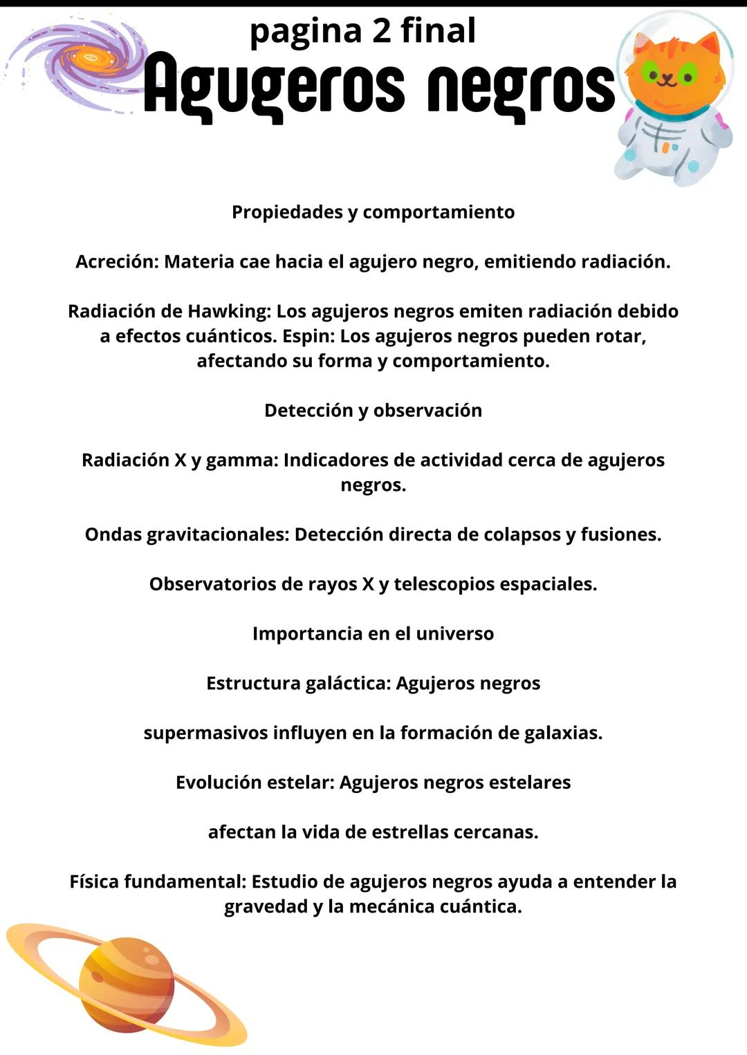 # pagina uno
# agugeros negros
Los agujeros negros son regiones del espacio donde la gravedad es tan
intensa que nada, ni siquiera la luz,