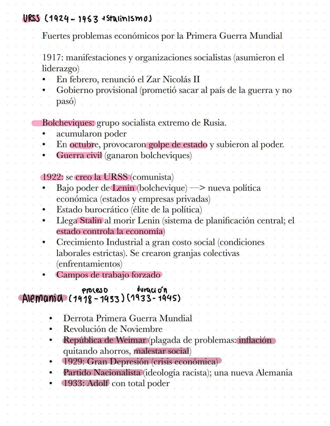 # Guía Examen final
# Historia Universal
- Totalitarismos: características y contexto
- Nacionalsocialismo alemán, Fascismo e Imperialismo