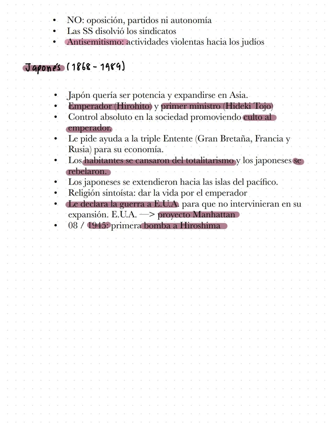 # Guía Examen final
# Historia Universal
- Totalitarismos: características y contexto
- Nacionalsocialismo alemán, Fascismo e Imperialismo