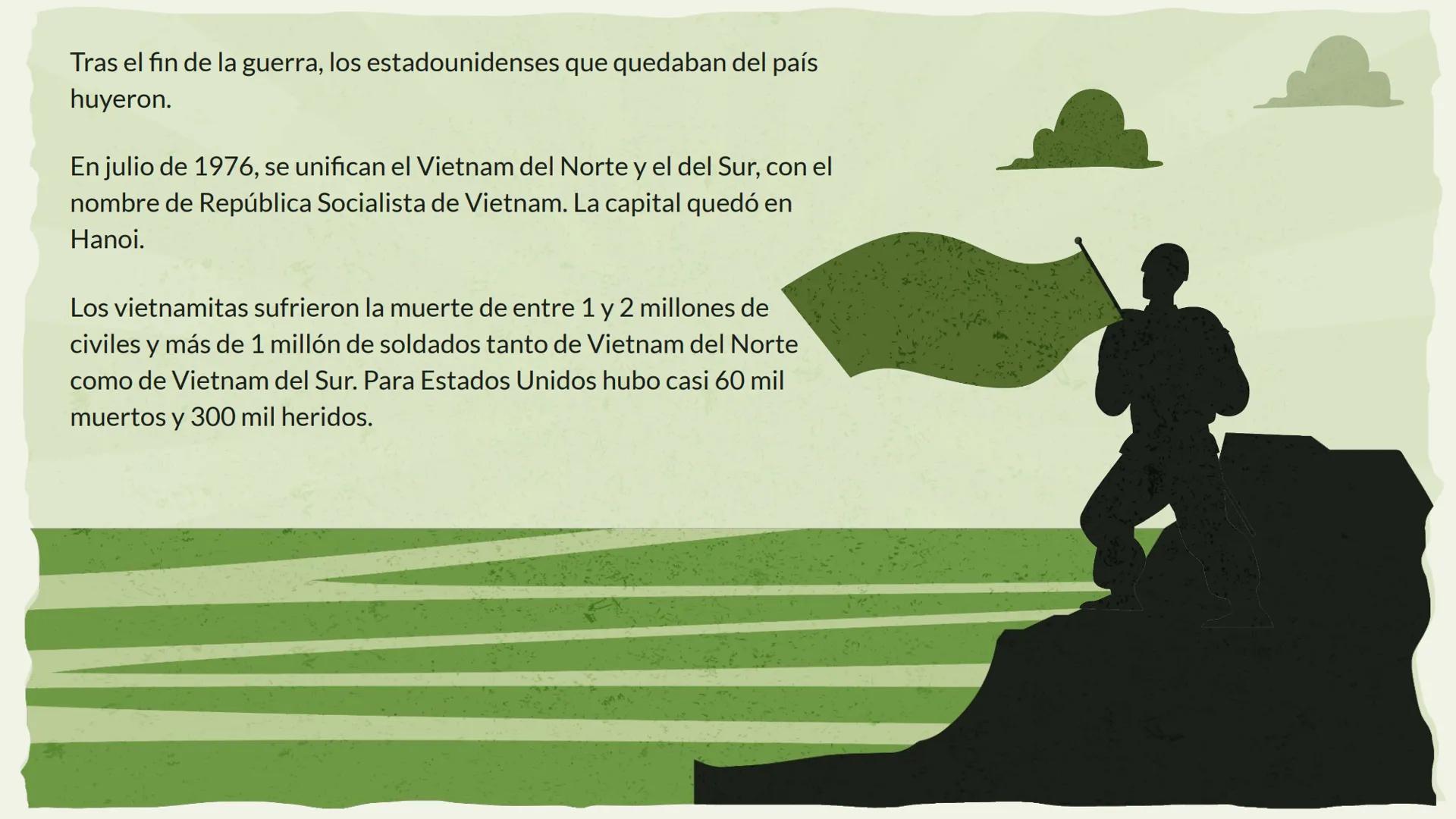 # LA GUERRA
# DE VIETNAM # INTRODUCCIÓN
La guerra de Vietnam fue acontecimiento que tuvo
lugar entre 1955 y 1975 entre Vietnam del Norte y