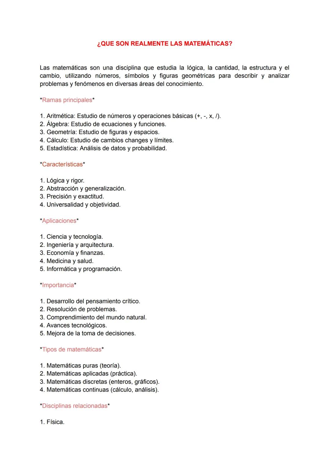 # ¿QUE SON REALMENTE LAS MATEMÁTICAS?
Las matemáticas son una disciplina que estudia la lógica, la cantidad, la estructura y el
cambio, uti