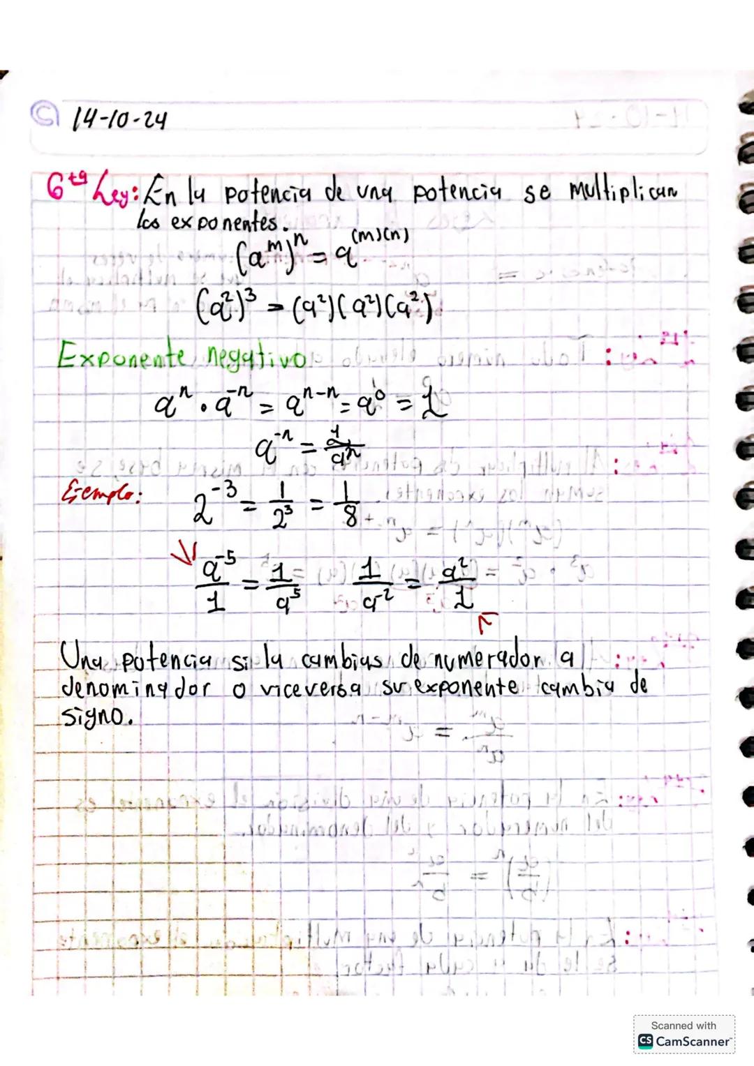 14-10-24
petencia
=
1) Reyes de
Leyes de Exponentes
Exponenti
111
2
PS-01-1
exponente, numero de veces
que se multiplica el
base) (p)(p) = n