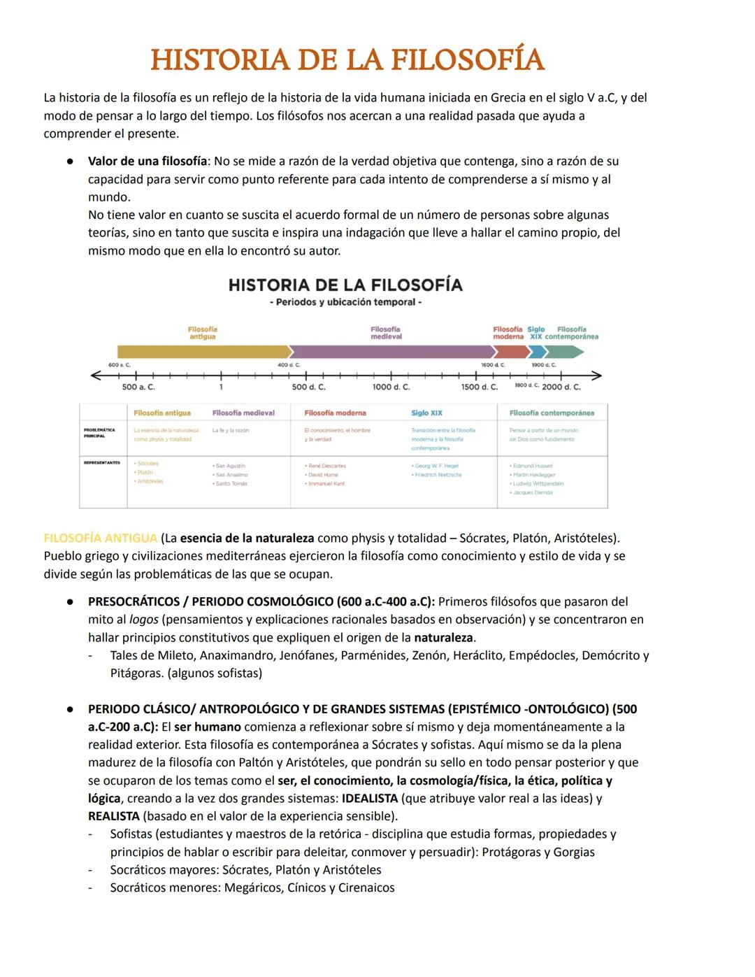 # HISTORIA DE LA FILOSOFÍA
La historia de la filosofía es un reflejo de la historia de la vida humana iniciada en Grecia en el siglo V a.C,