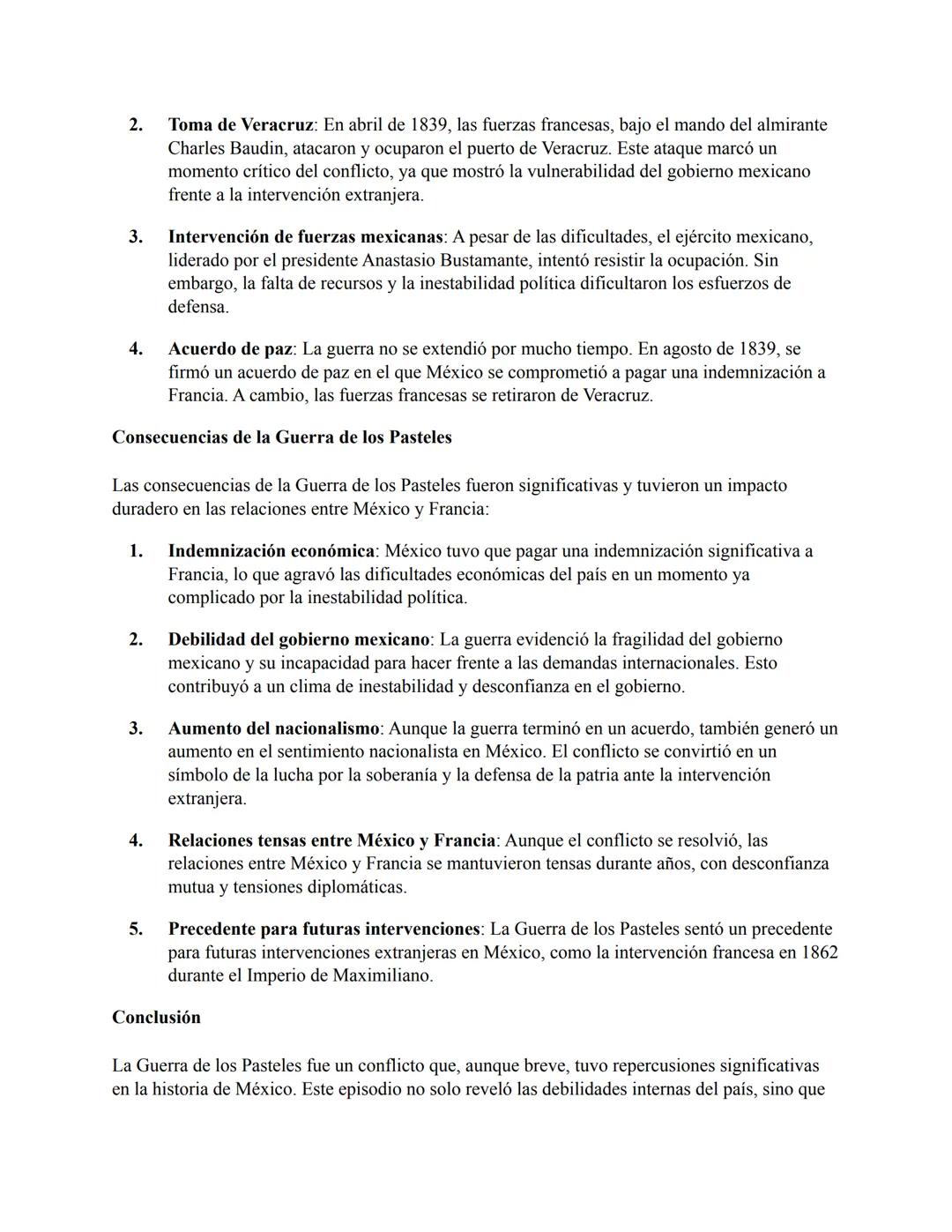# La Guerra de los Pasteles: Un Conflicto entre México y Francia
La Guerra de los Pasteles, que tuvo lugar entre 1838 y 1839, fue un confli