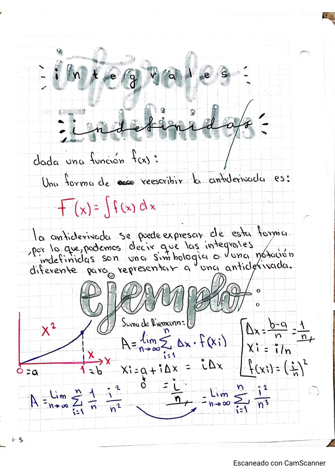 # indice:
Pagina:
1/
Definición
Suma de Riemann
1
Integrales definidas
2
Dx
2
Teorema fundamental del calculo
3
Primera parte
3
Antideriva