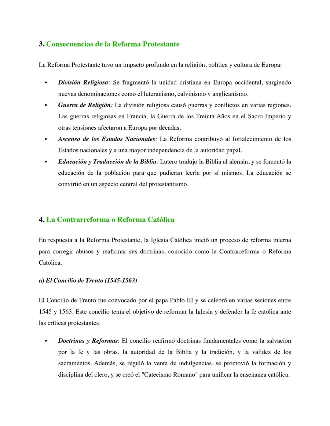 # La Reforma Protestante y la Contrarreforma
1. Contexto Histórico de la Reforma Protestante
A comienzos del siglo XVI, Europa se encontra