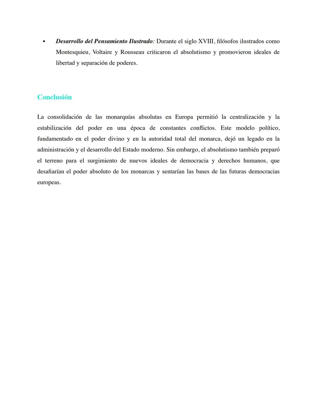 # La Consolidación de las Monarquías Absolutas en Europa
1. Contexto Histórico
Durante los siglos XVI al XVIII, Europa vivió un proceso de