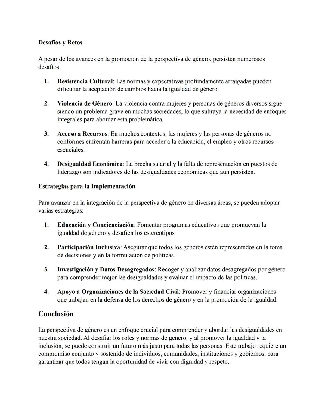 # Perspectiva de Género:
La perspectiva de género es un marco analítico que busca entender y abordar las desigualdades
entre géneros en div