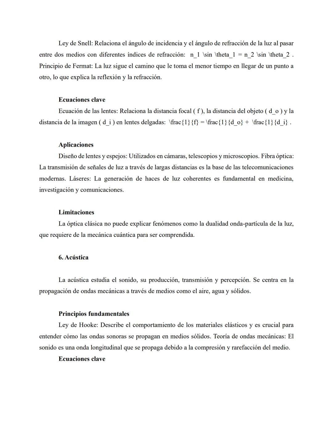 # Teoría Clásica: Mecánica, termodinámica, fluidos, electromagnetismo, óptica y acústica
La teoría clásica de la fisica abarca un conjunto
