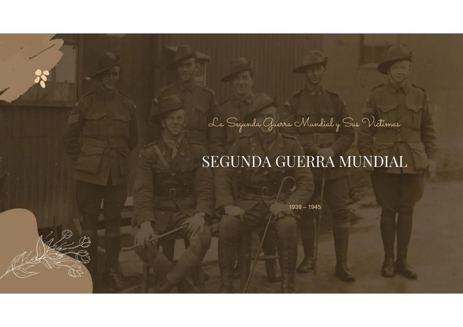 La Segunda Guerra Mundial y Sus Victimas
SEGUNDA GUERRA MUNDIAL
1939 - 1945 # Introducción
Mijn Ecx if mijn Trowe
Este conflicto masivo