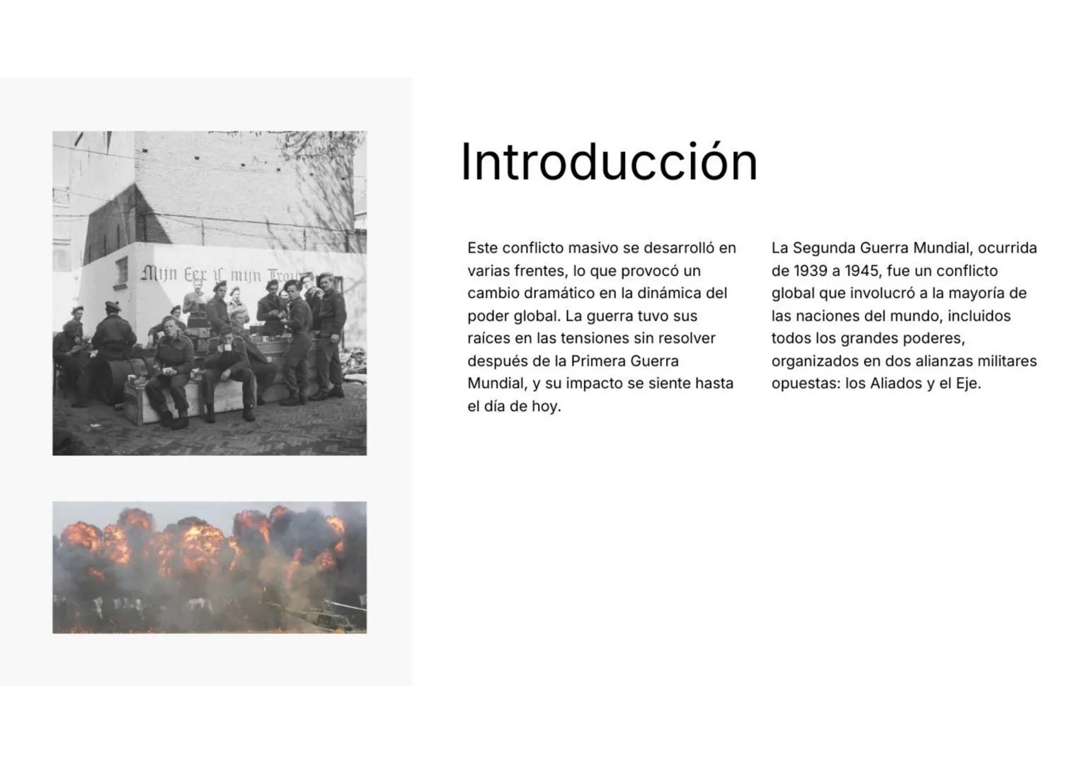 La Segunda Guerra Mundial y Sus Victimas
SEGUNDA GUERRA MUNDIAL
1939 - 1945 # Introducción
Mijn Ecx if mijn Trowe
Este conflicto masivo
