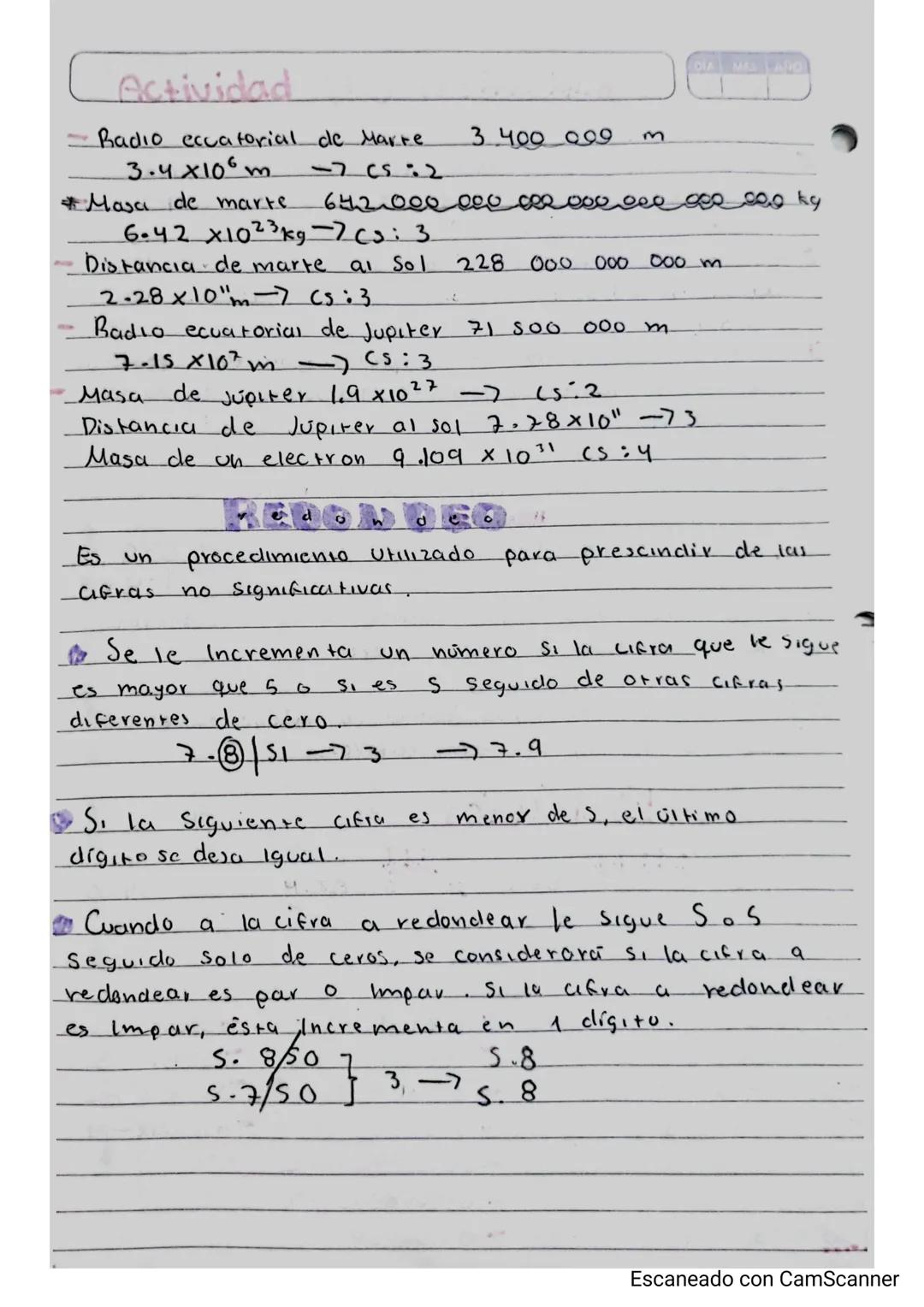 Cifras Significativas (cs)
DIA MES ANG
12922
En una medida se consideran cifras significativas aquellas
que recogen Información relevante