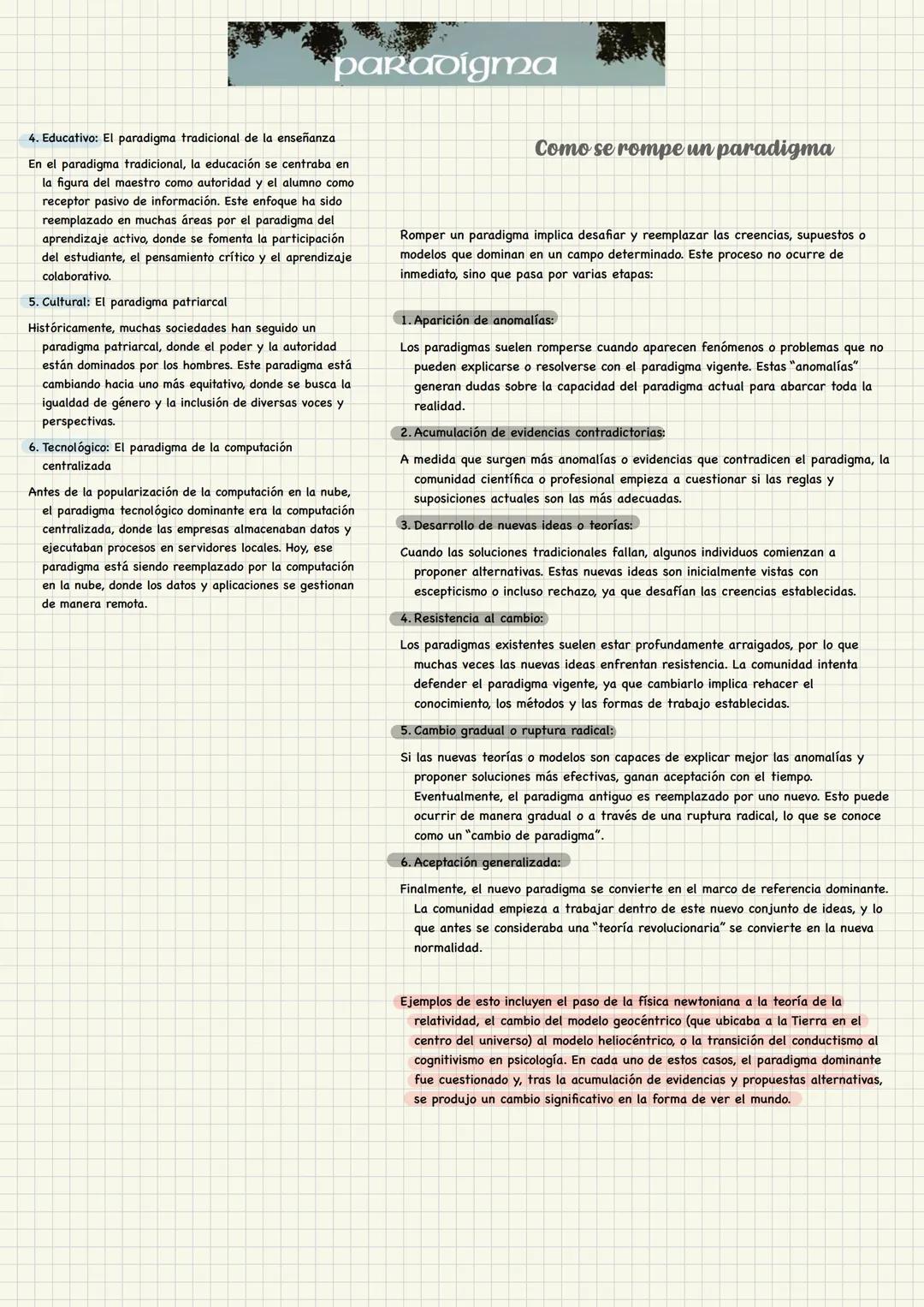 # ¿QUE ES UN PARADIGMA?
Un paradigma es un conjunto de creencias, supuestos, o
modelos que guían la manera en que una comunidad o
grupo de