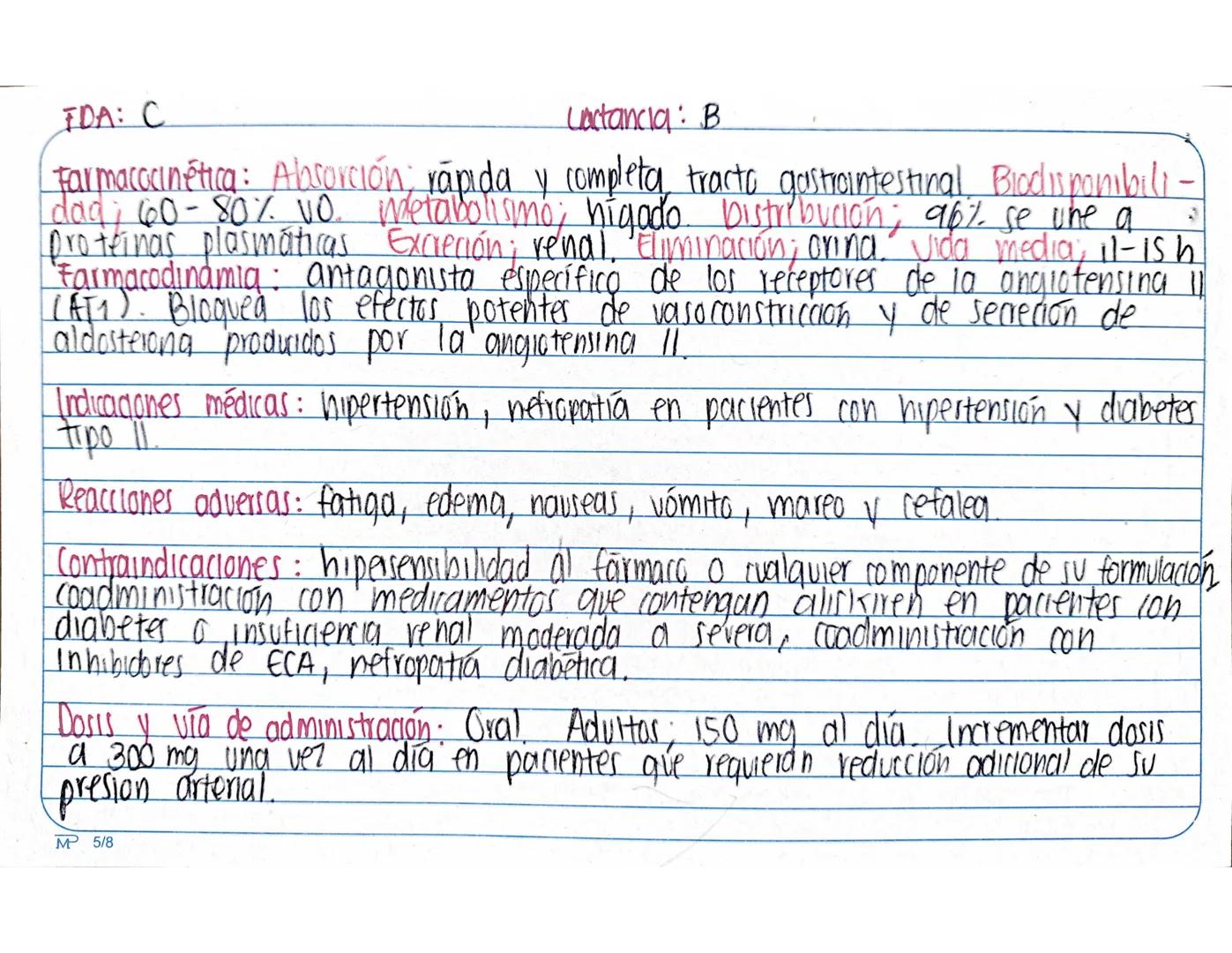 Huesca mañon Alison
• Antihipertensivos
Inhibidores de la emcuma convertidora de angiotensina
MP 5/8
4.1 Farmacocinética:
-Abiorción; in e