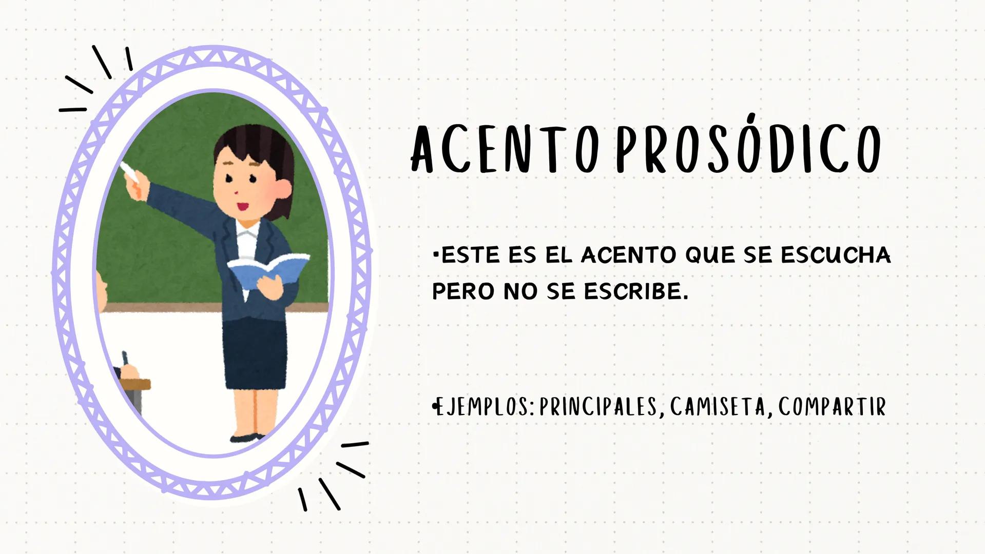 REGLAS DE
ACENTUACIÓN
VOOKTACORA EL ACENTO
•SE DENOMINA AENTOA LA MAYOR FUERZA DE
PRONUNCIACIÓN QUE SE CARGA SOBRE UNA
SÍLABA DE LA PALABRA.