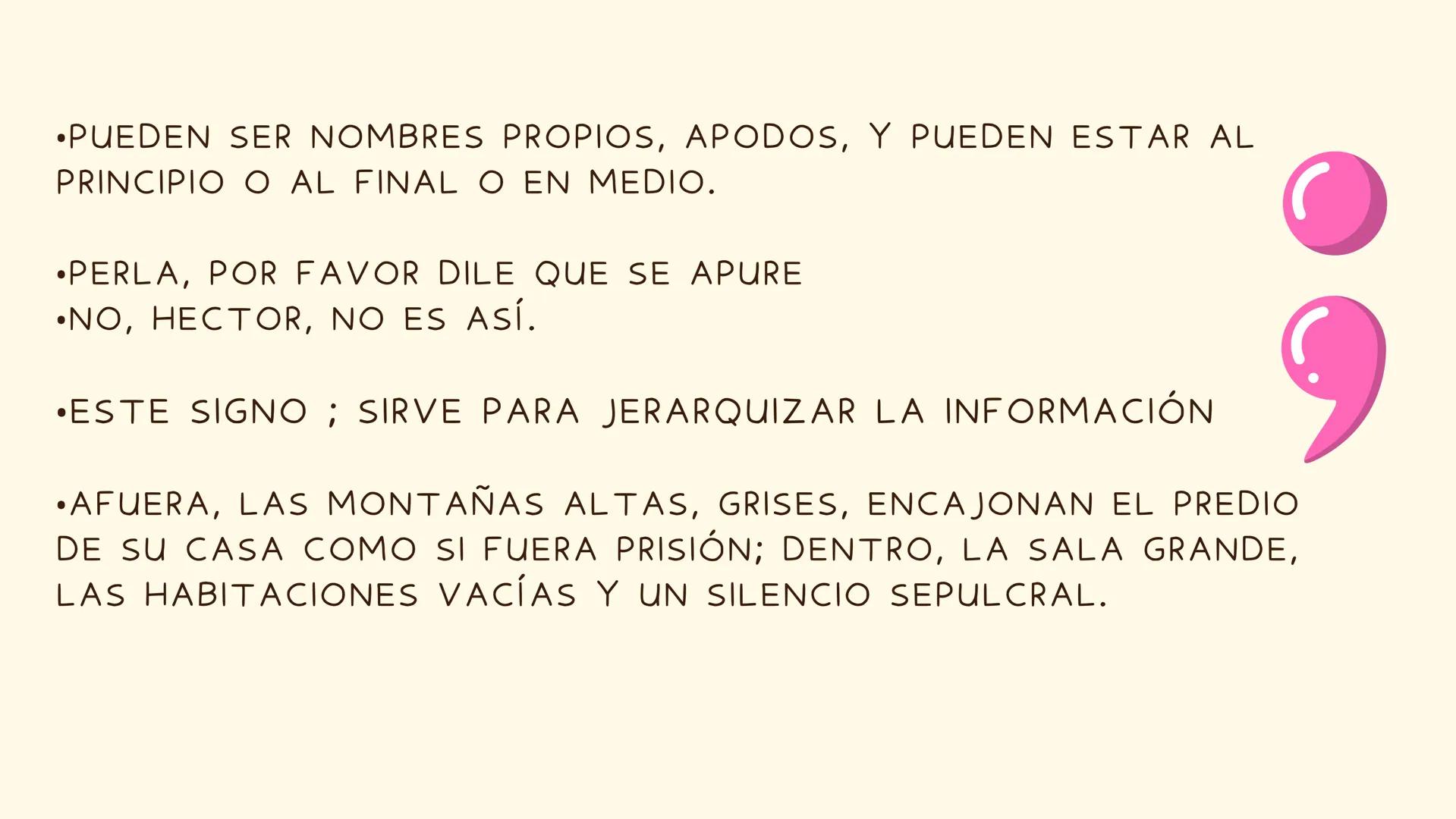 SIGNOS DE
PUNTUACIÓN
?! USO DE LA COMA
•LA COMA ES UNA PAUSA BREVE EN LA LECTURA Y SE EMPLEA
PARA:
• 1. PARA SEPARAR DOS O MAS PALABRAS O FR