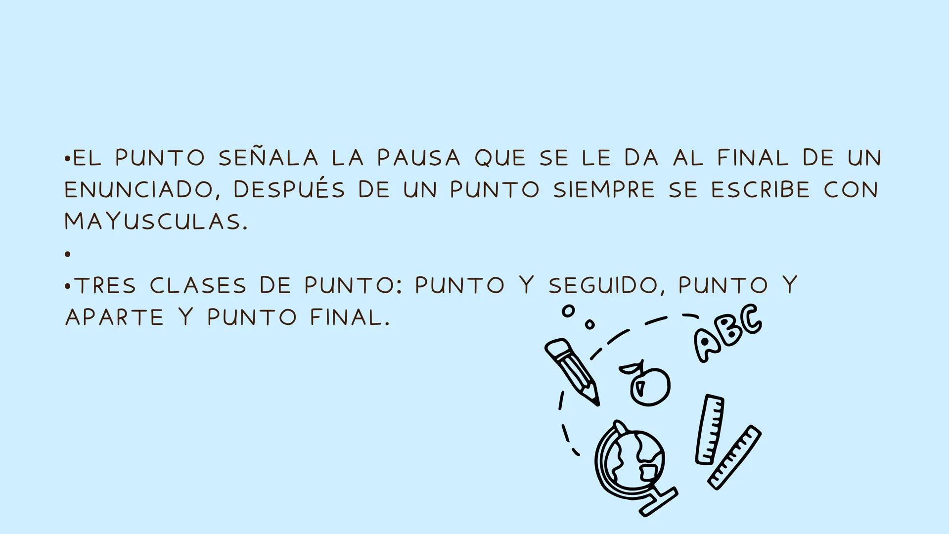 SIGNOS DE
PUNTUACIÓN
?! USO DE LA COMA
•LA COMA ES UNA PAUSA BREVE EN LA LECTURA Y SE EMPLEA
PARA:
• 1. PARA SEPARAR DOS O MAS PALABRAS O FR