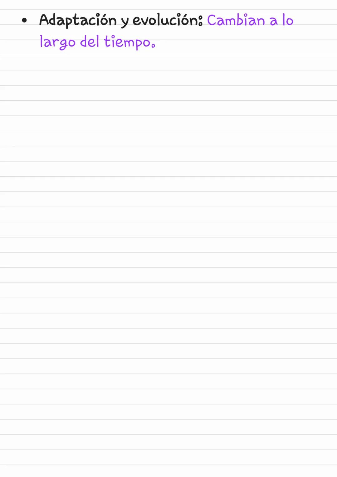 # Características de los Seres
# Vivos
- Organización: Estructura compleja y
organizada.
- Homeostasis: Mantienen un equilibrio
interno.