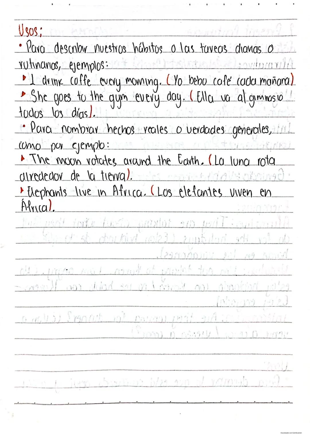 # 1. Presente Simple
Estructura's:
Afirmativo: Sujeto + verbo *+ complemento..
Negativo: Sujeto + do/does + not + complemento.
Interrogativ