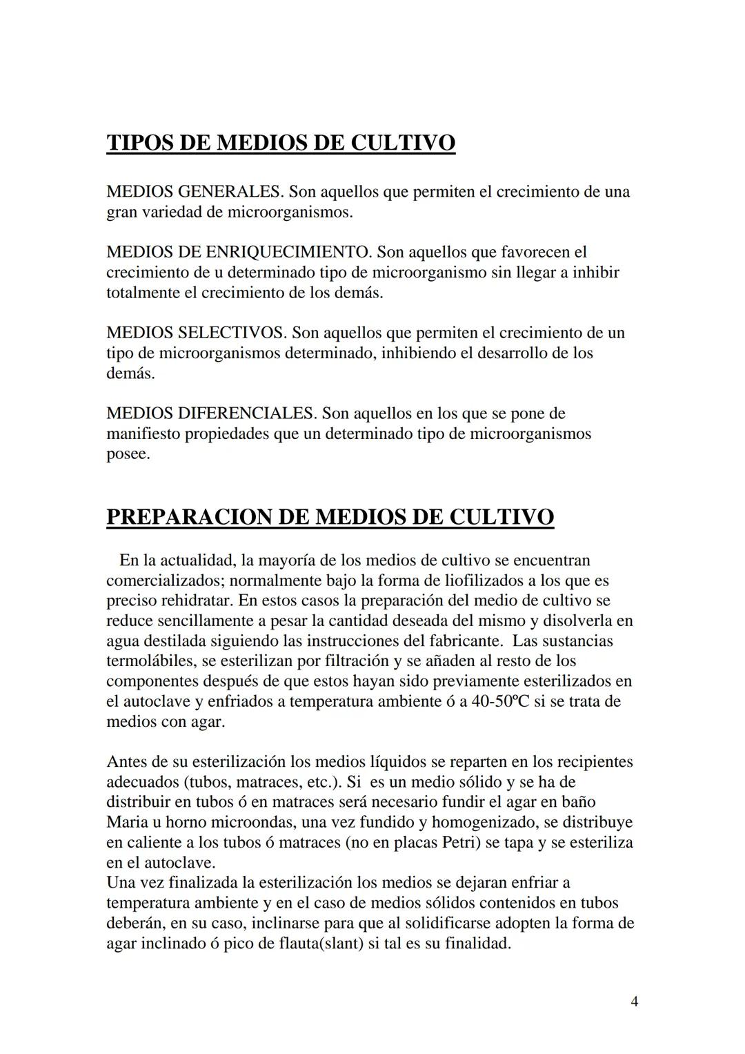 # PREPARACION DE MEDIOS DE CULTIVO
## MEDIOS DE CULTIVO
Un medio de cultivo es un conjunto de nutrientes, factores de crecimiento
y otros