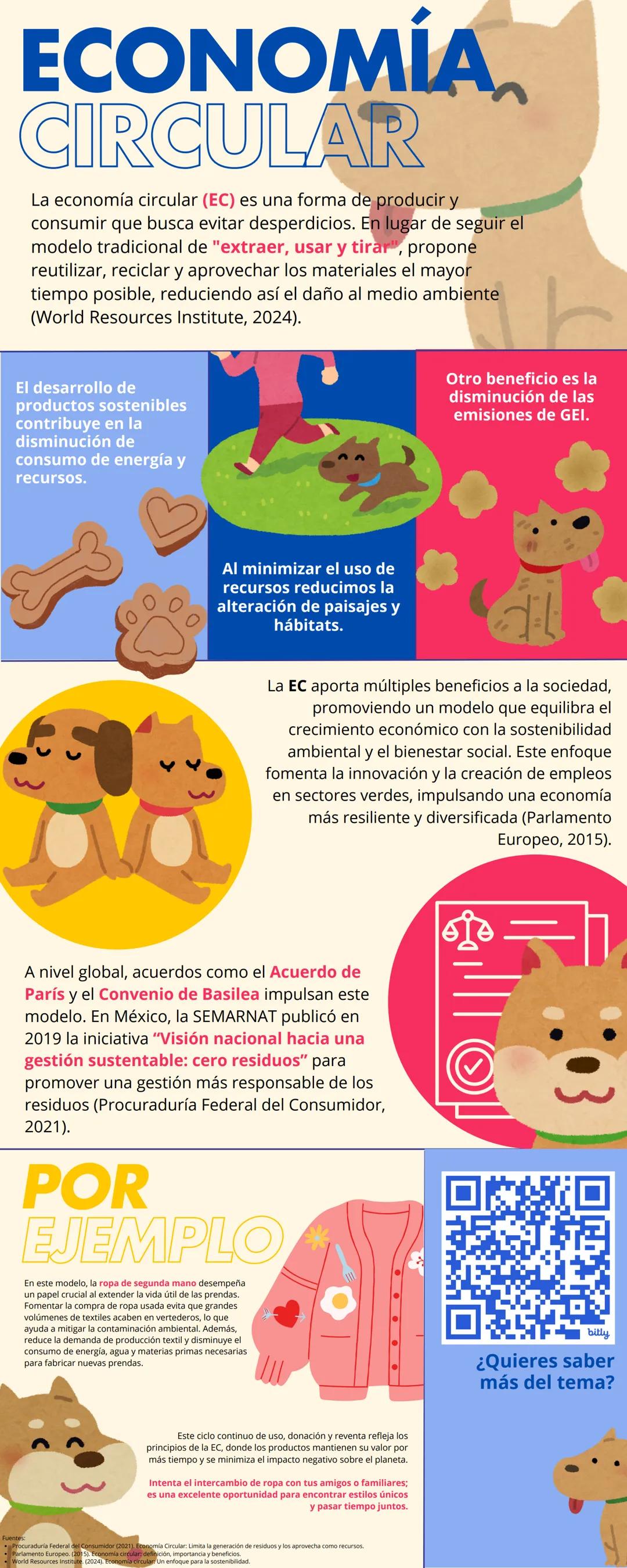 # ECONOMÍA
CIRCULAR
La economía circular (EC) es una forma de producir y
consumir que busca evitar desperdicios. En lugar de seguir el
mode