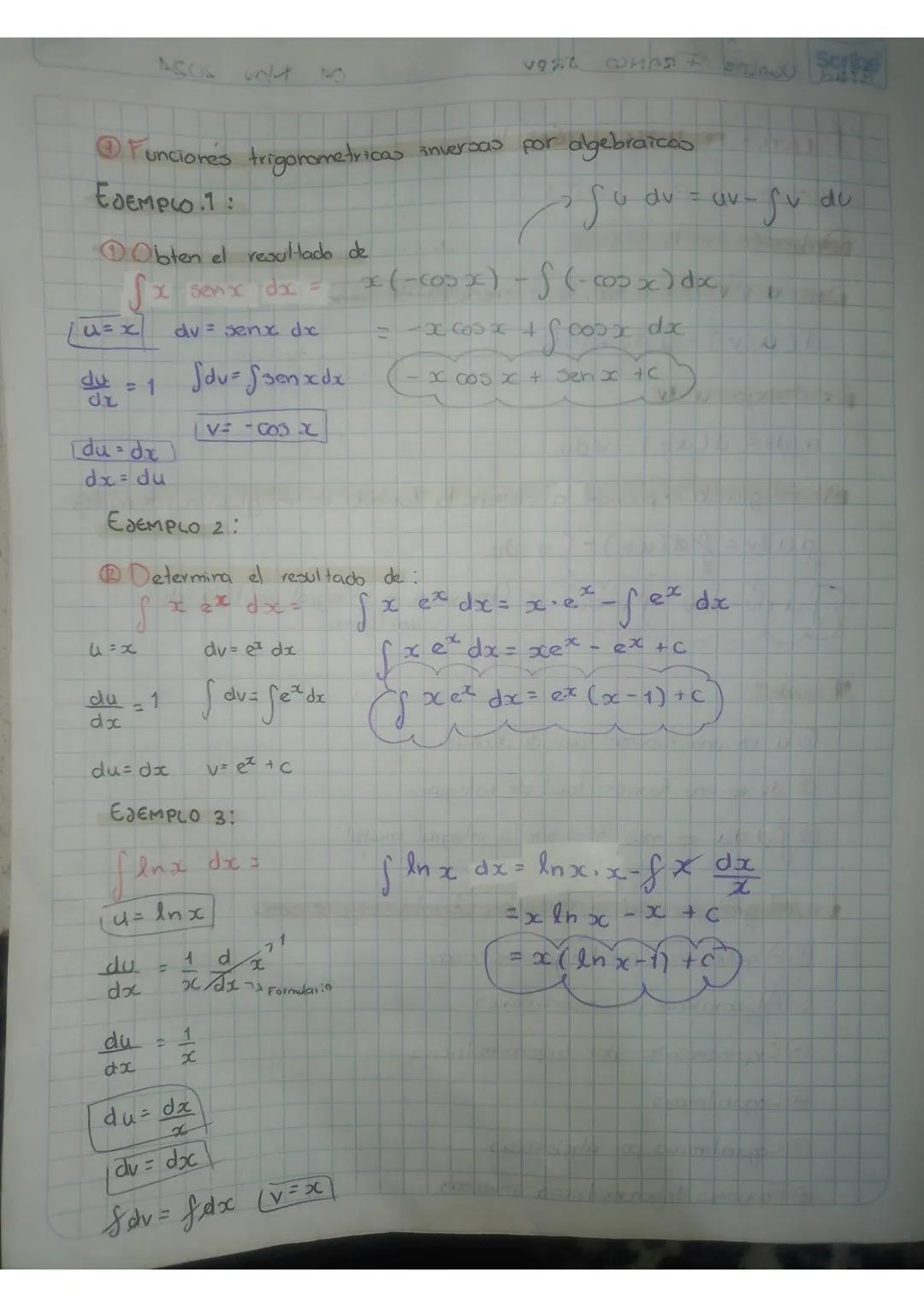 # METODOS DE INTEGRACIÓN
INTEGRACIÓN POR PARTES
Deducción de la formula.
Sea $u$ y $v$ funciones, la diferecicial del producto es
$d(u \