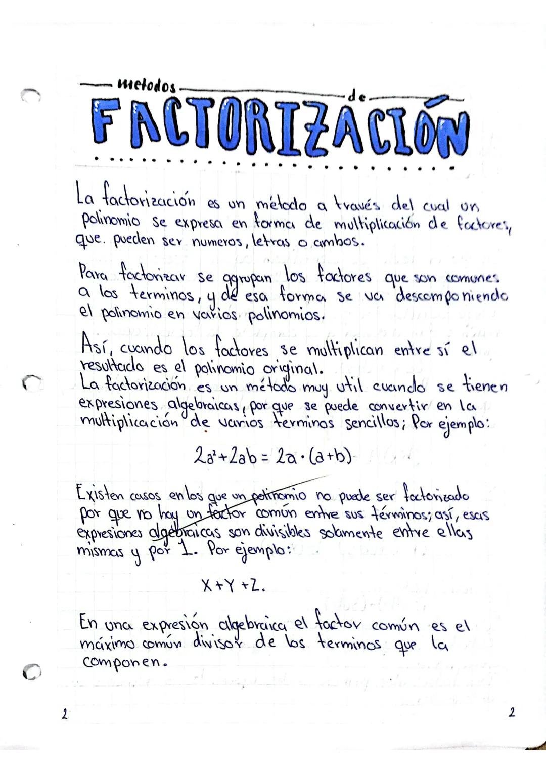Métodos de Factorización: Conceptos Básicos y Técnicas