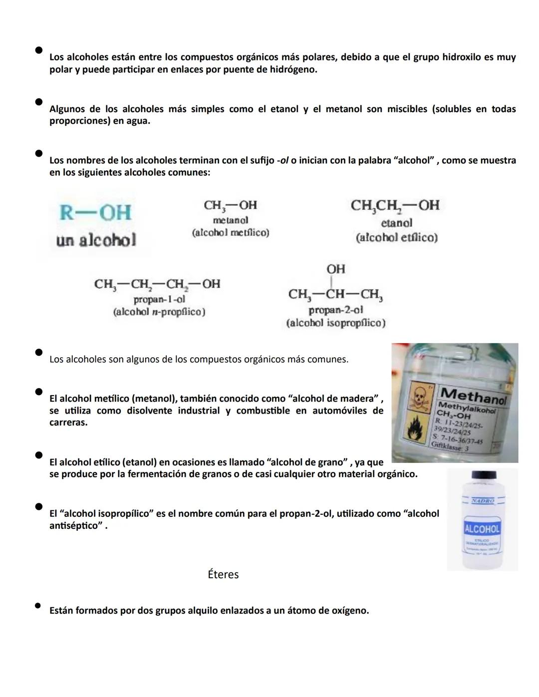 • Grupos alquilo (-R)
• Es una parte de una molécula que contiene un alcano con un átomo de hidrógeno eliminado para
permitir el enlace con