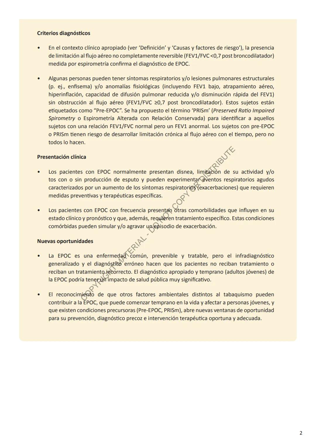 Global Initiative for
Chronic Obstructive
Lung Disease
2024
GUÍA DE
BOLSILLO
GLOBAL INITIATIV
음
GHT MATERIAL - DO NOT COPY OR DISTRIBUTE
C