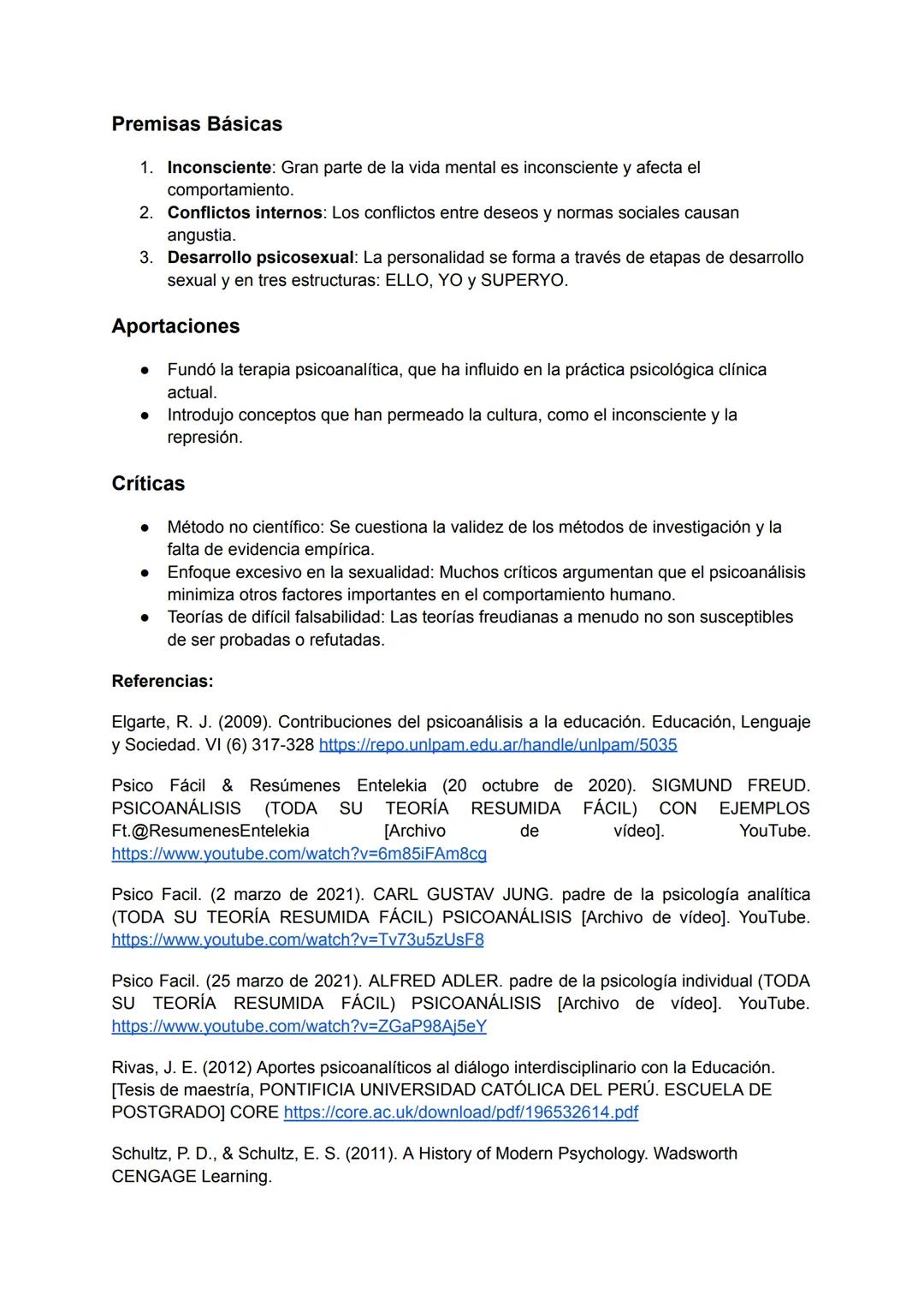 # EL PSICOANÁLISIS
De Sigmund Freud
INTRODUCCIÓN:
Esta corriente psicológica es diferente de las demás corrientes psicológicas en sus
antec