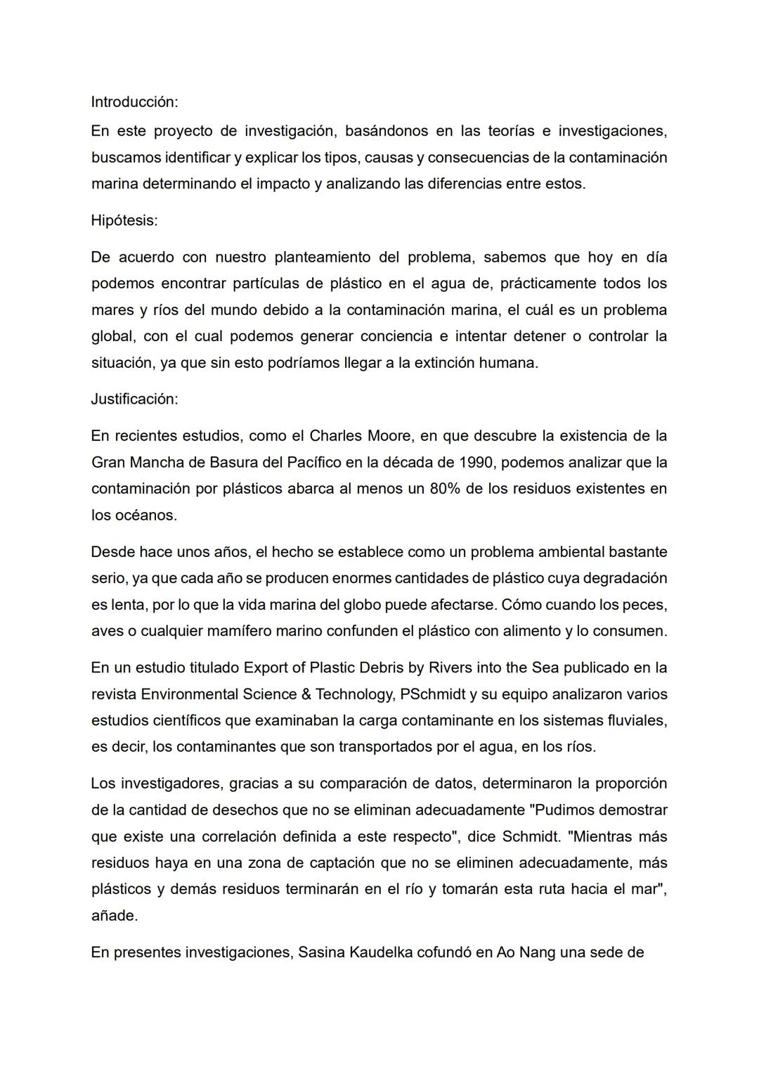 Playa del Carmen, Solidaridad, Q. Roo a 06 de diciembre del 2023.
LA CONTAMINACIÓN MARINA POR
ACTIVIDADES HUMANAS
Asignatura: Laboratorio