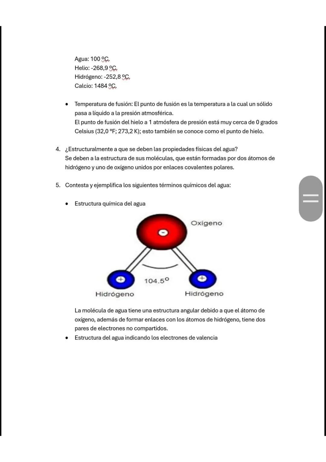 # UNIVERSIDAD AUTÓNOMA DE NAYARIT
# UNIDAD ACADÉMICA DE ENFERMERÍA
Unidad II CUESTIONARIO SOBRE LA ESTRUCTURA DEL AGUA.
1. ¿Qué es el agu