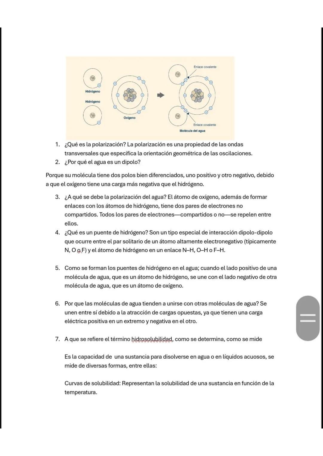 # UNIVERSIDAD AUTÓNOMA DE NAYARIT
# UNIDAD ACADÉMICA DE ENFERMERÍA
Unidad II CUESTIONARIO SOBRE LA ESTRUCTURA DEL AGUA.
1. ¿Qué es el agu