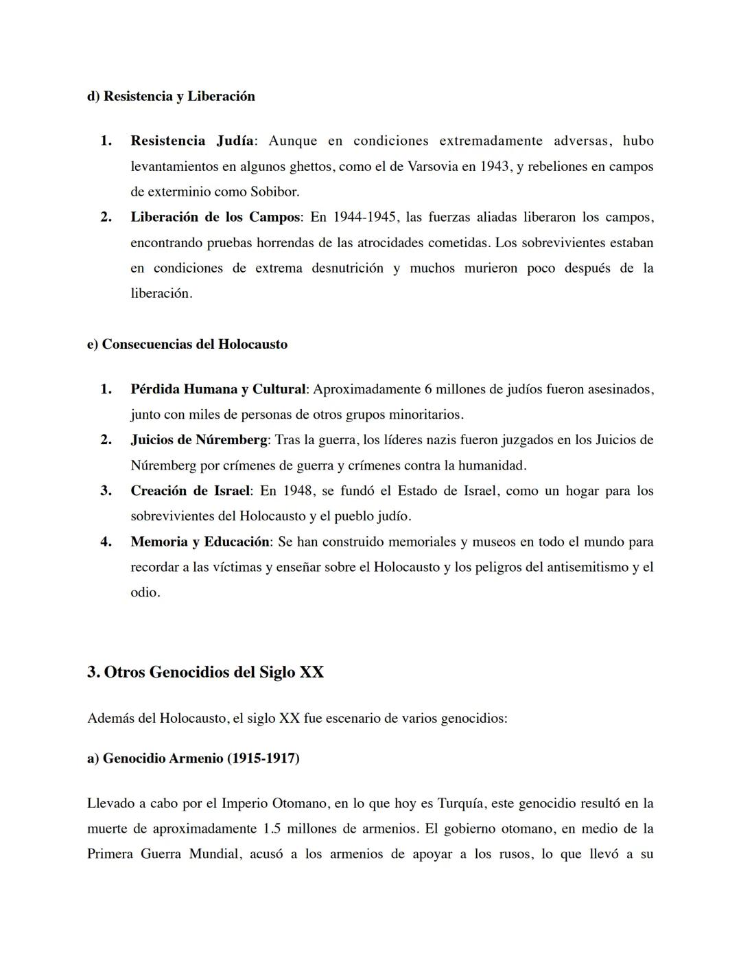 El Holocausto y el Genocidio
1. Definición de Genocidio
El genocidio es la eliminación sistemática y deliberada de un grupo de personas basa