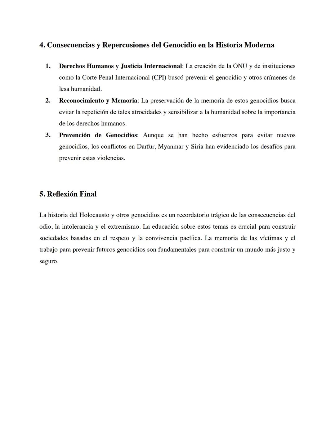 El Holocausto y el Genocidio
1. Definición de Genocidio
El genocidio es la eliminación sistemática y deliberada de un grupo de personas basa