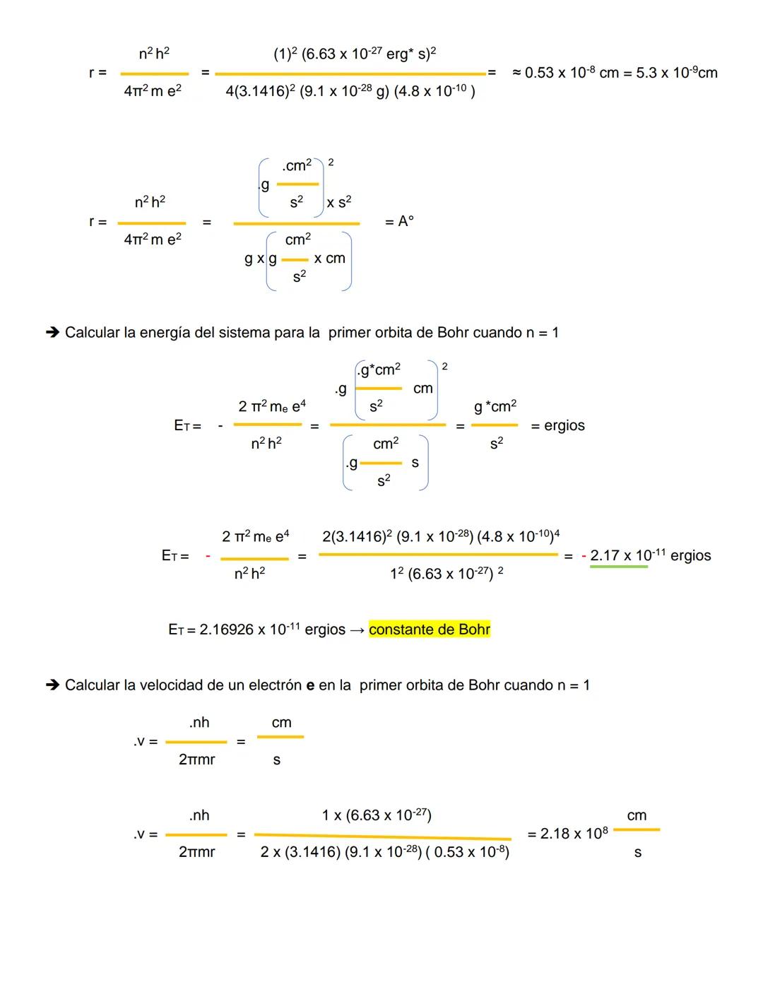 → Modelo de Bohr para el átomo de Hidrógeno
En 1911 ya se habían sentado las bases del siguiente paso gigantesco en la evolución del
concep