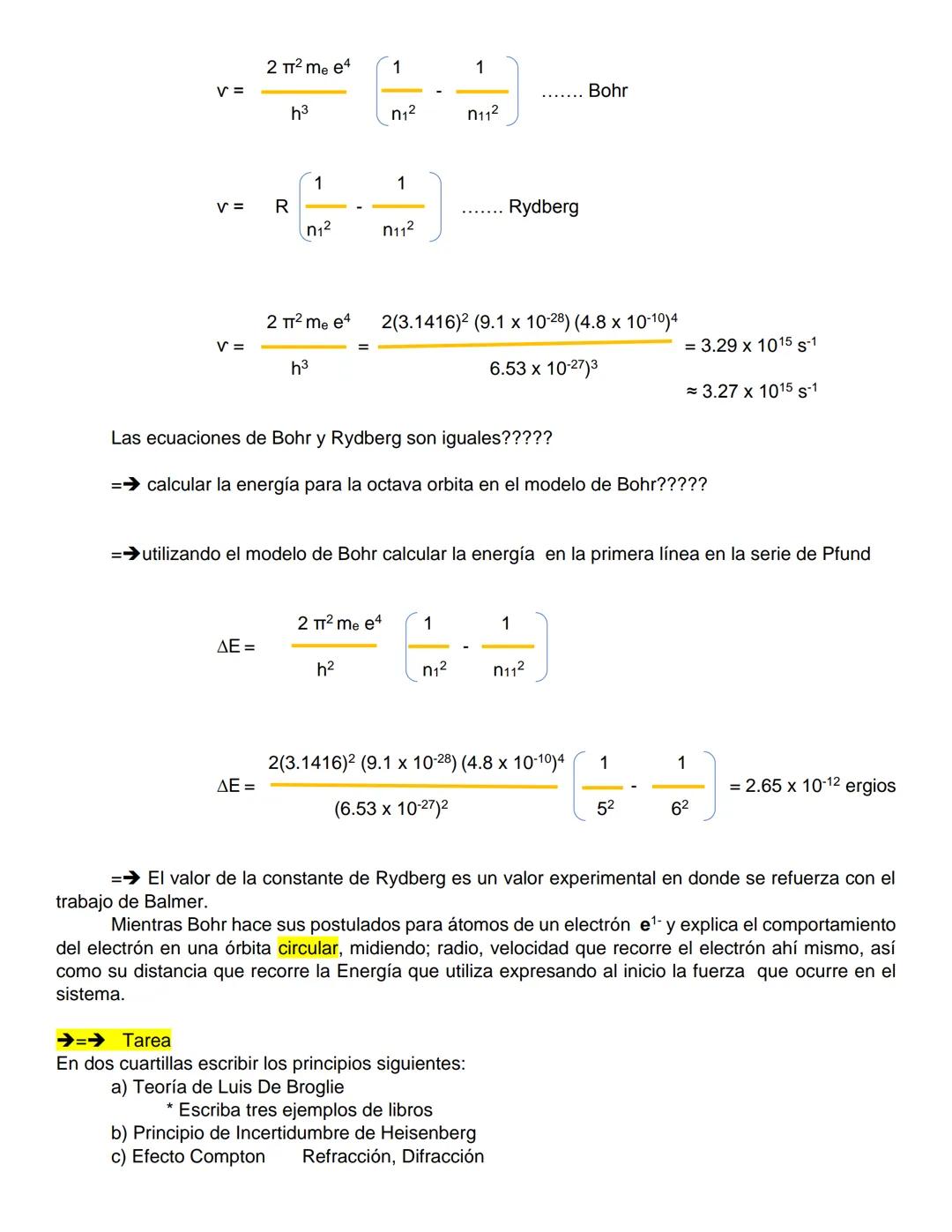 → Modelo de Bohr para el átomo de Hidrógeno
En 1911 ya se habían sentado las bases del siguiente paso gigantesco en la evolución del
concep
